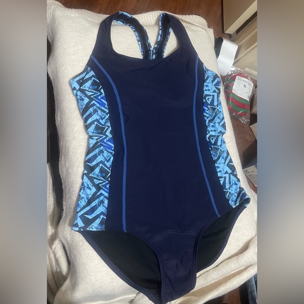 One-Piece Swimsuit - Blue and Black size S